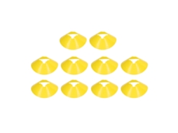 10 Pcs Cones Discos Futebol 8cm Marcação Obstáculo Treinamento Esportivo Resistente À Luz
