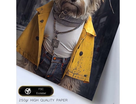 Lâmpada De NACNIC Yorkshire Em Estilo De Fotografia Em Cores Ilustrações Engraçadas Realistas De Animais Com Roupas Humanas A3