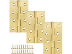 Dobradiças De Latão Dobráveis, Pacote Com 3 Unidades, Para Joias, Caixas De Presente, Portas De Armários E Baús, Com