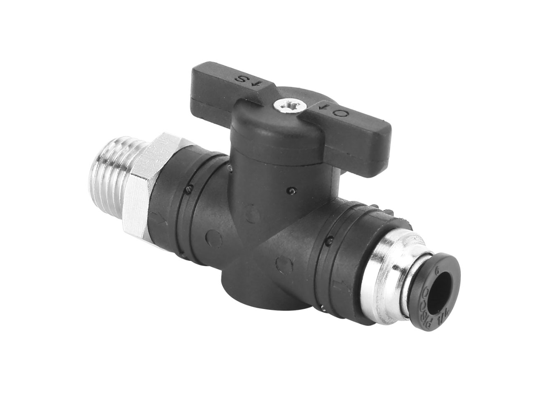 Válvula Manual Neumática Conector Rápido 6mm