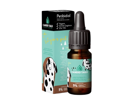Petibidiol Óleo de CBD CANDIDTAILS para cães médios 500mg