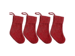 4pcs/6pcs Meias De Natal Tricotadas Corda Penduração Estilo Rural Espesso Decoração Árvore Natal