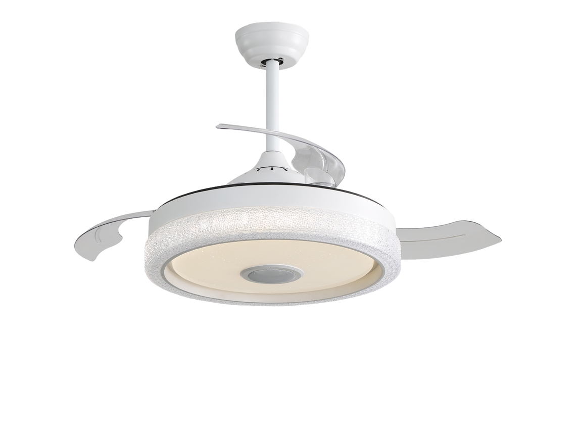 Ventilador De Teto 42 Polegadas Com Luz Led Rgb 32 W, Três Pás Abs E Motor Dc Para Iluminação Multicolorida