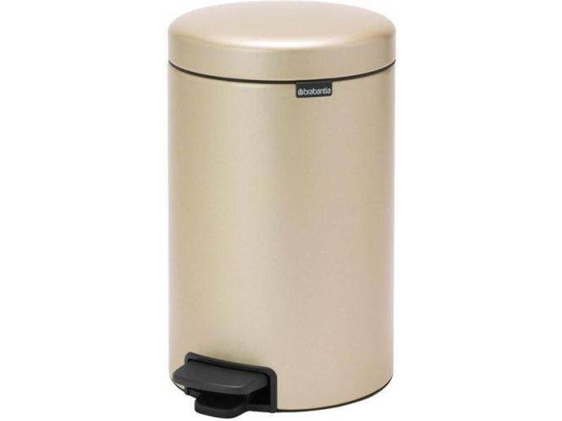 Balde do Lixo BRABANTIA 304446 com Pedal (Champanhe - 4,15 kg - 33,8 x 41,1 x 25,1 cm - Garantia: 10 Anos)