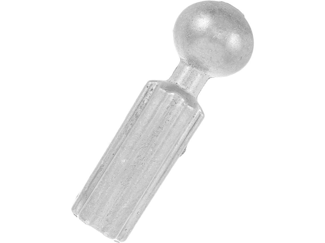 Tripé de metal resistente e plano para suporte da cabeça do manequim.