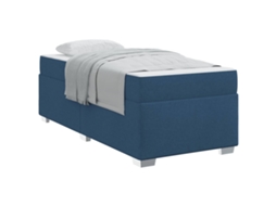 Estrutura da Cama com Colchão Azul 90 X 190 Cm Tecido MAISON EXCLUSIVE