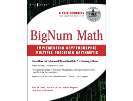 Livro BigNum Math Implementing Cryptographic Multiple Precision Arithmetic de Denis (Inglês)