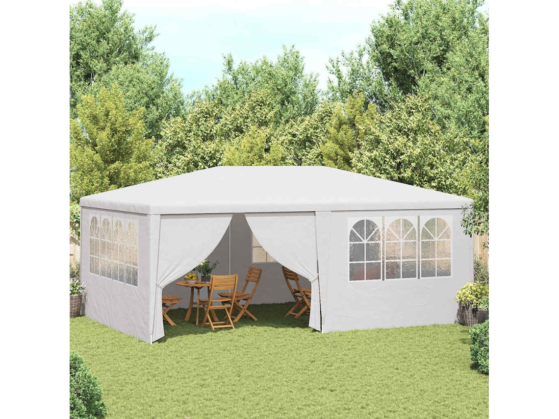 Vidaxl Tenda Festas Profissional + Paredes Laterais 4x6m 90g/m² Branco