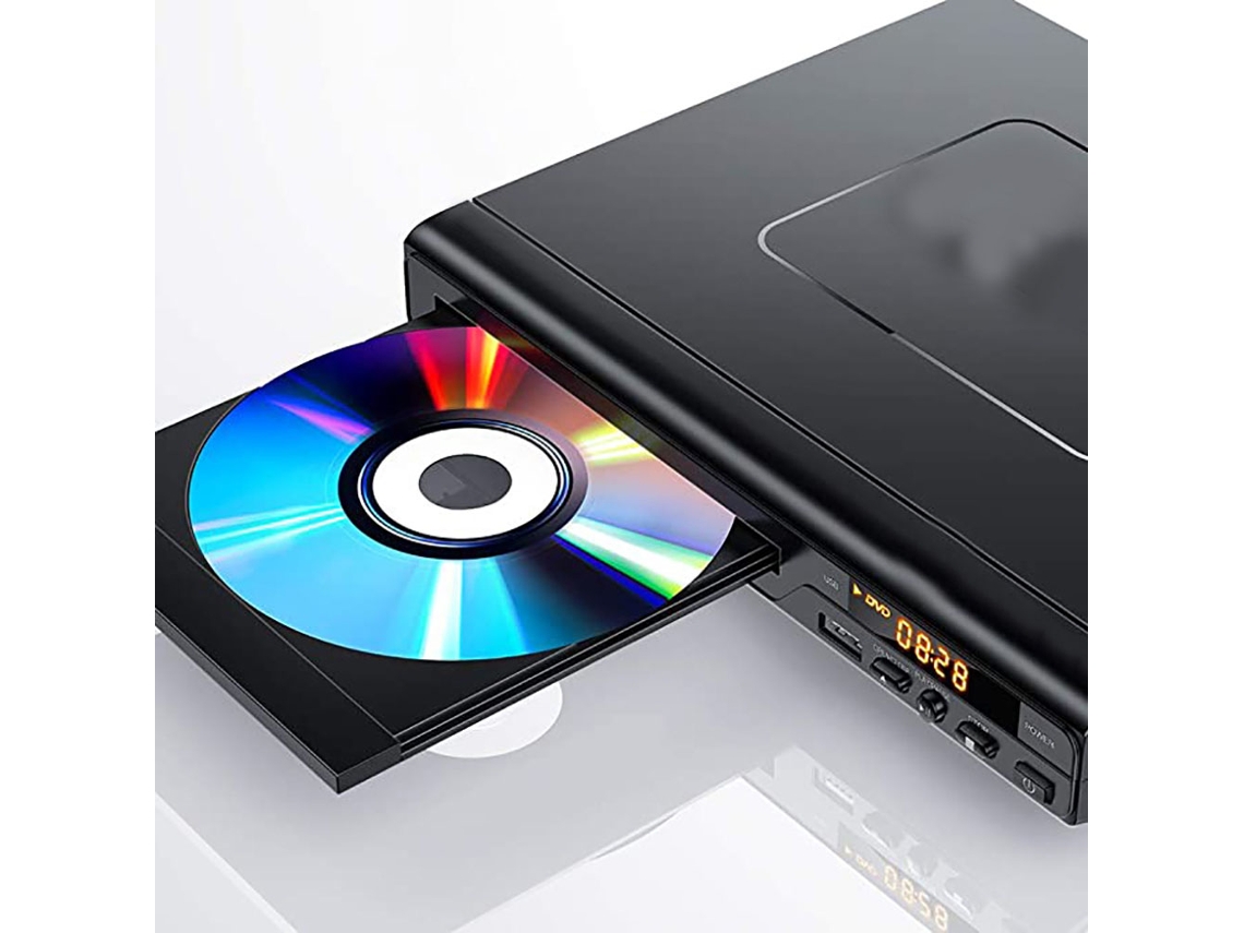 Reprodutor de DVD Mali, Multiregional, com Cabo AV, USB, MP3