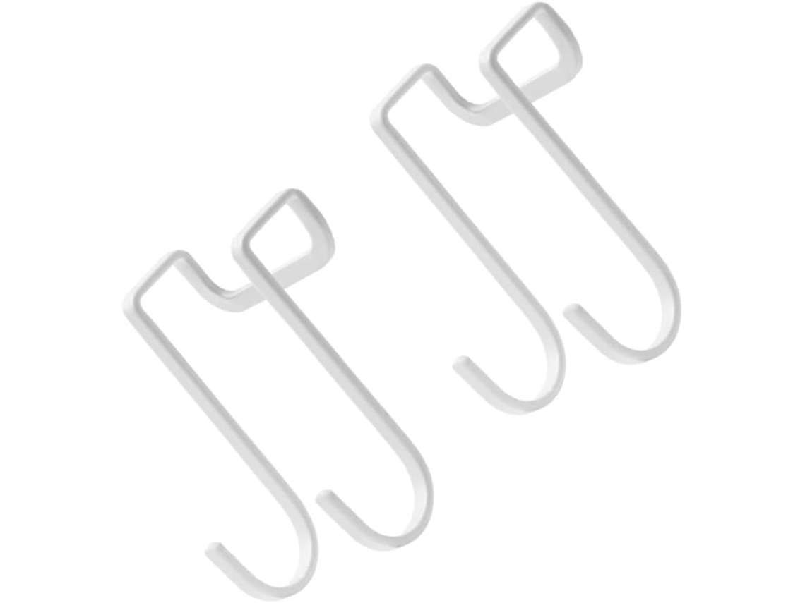 Ganchos Duplos Para Porta Garneck, 2 Peças, Aço Inoxidável, Cor Clara