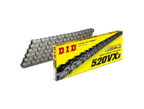 Corrente de Rolos de Motas D.I.D 520Vx3B&B X 112 Mail. Zj