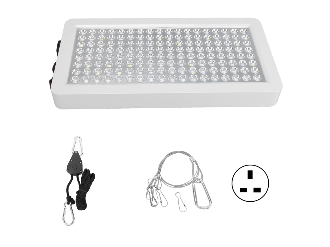 Luz de Crescimento LED Inteligente de Alta Potência para Plantas Estufa Suculenta IP65 BRANCO Plug UK