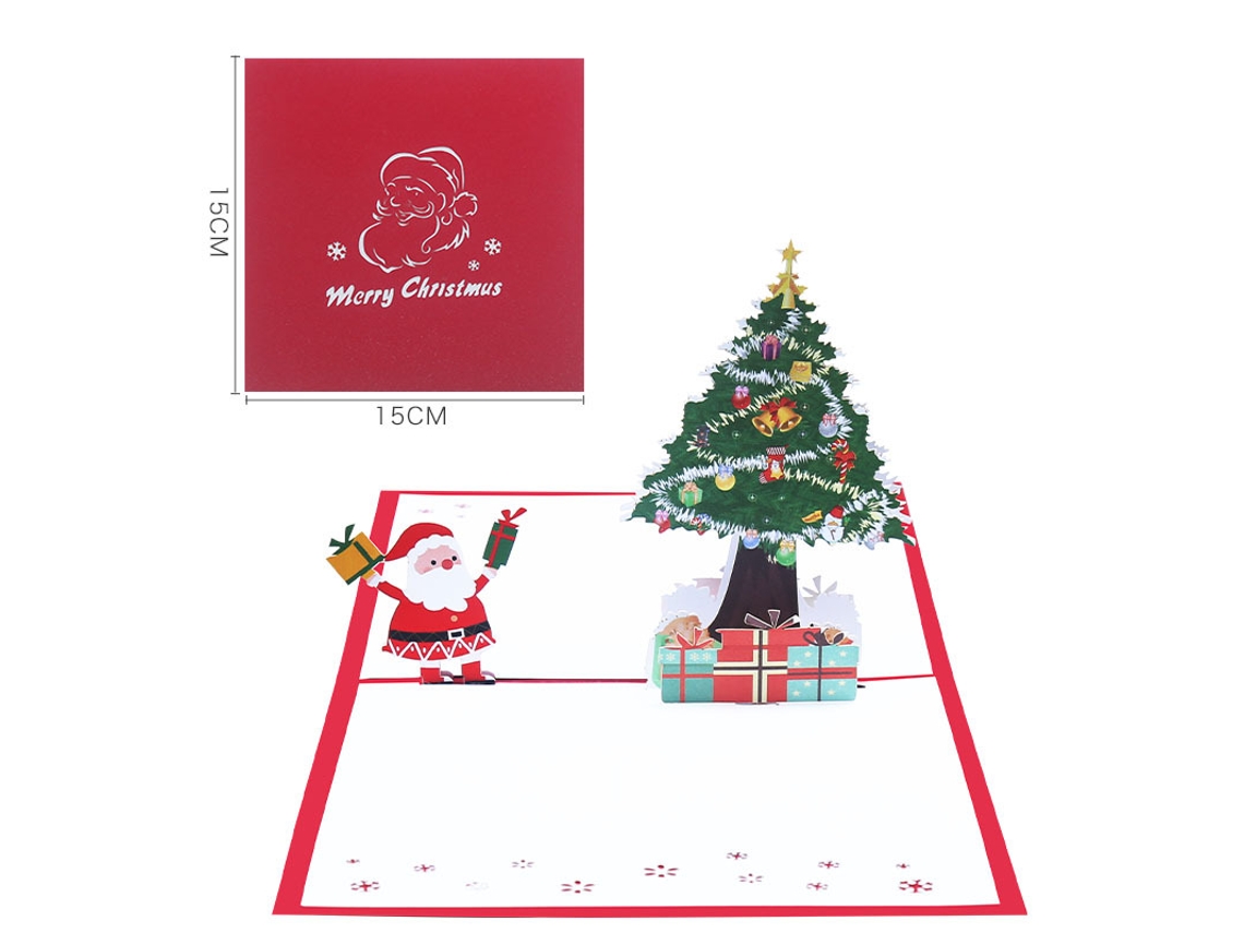 Cartões De Natal Tridimensionais Árvore De Natal 3d T Aquaforge