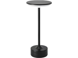 Candeeiro de Mesa Led Recarregável, Preta, Estilo Coquete, Multicolorido, Com Sensor Touch, 28x 13cm, Para Hotéis E