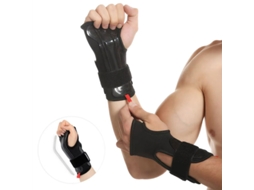 Laolikes 1 Par Protetores Pulso Esportivos Ajustáveis Patinação Snowboard Esqui Luvas Suporte Placa Aço Mãos Equipamento Proteção Esportiva