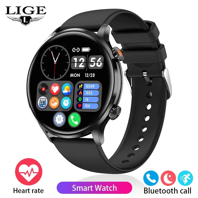 (preto) Smartwatch Com Chamadas Bluetooth, Tela De 1,95 Polegadas E Mais De 100 Funções De Monitoramento De Saúde E Esportes.