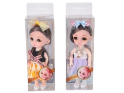 Ats muñeca Bjd de 6,7 Polegadas com Roupa, Sapato, Peruca, Maquiagem e Articulações Móveis Brinquedo para Meninas