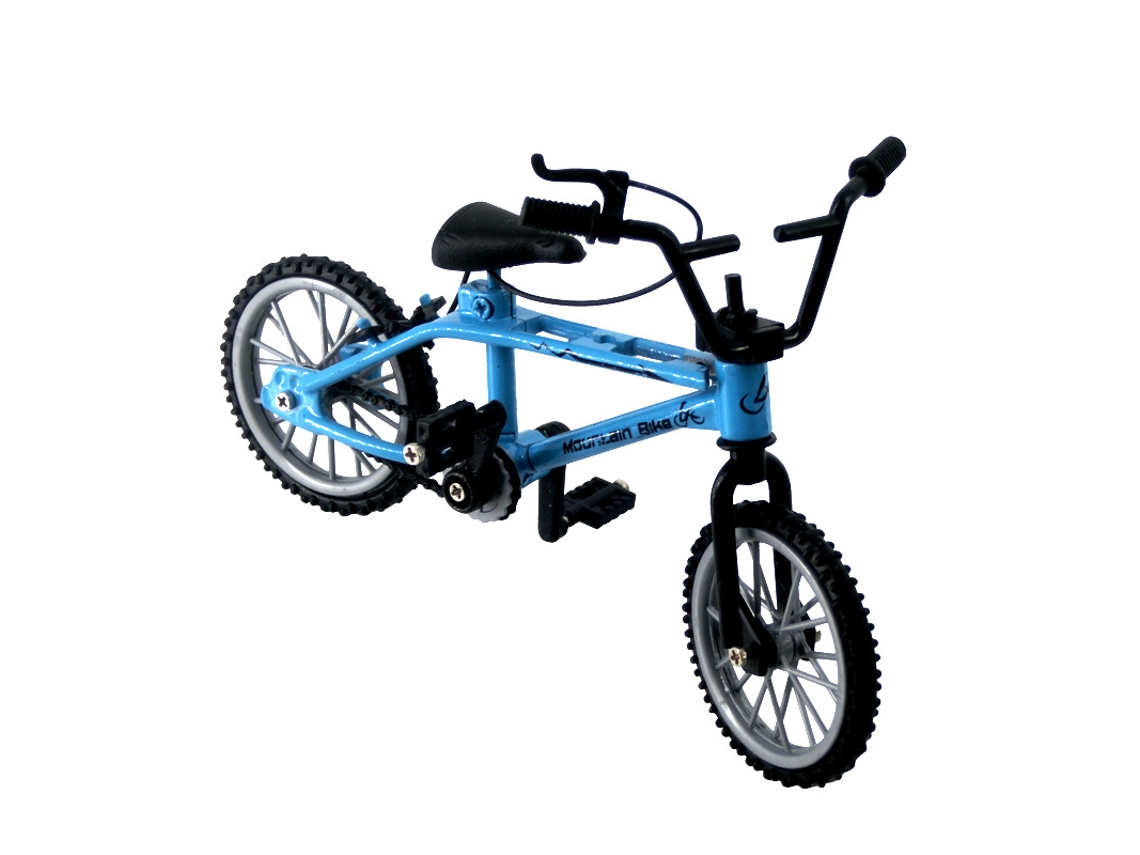 Bicicleta em Liga Metálica Mini, Bicicleta de Dedo Brinquedo YUYSAN 11x8cm Azul