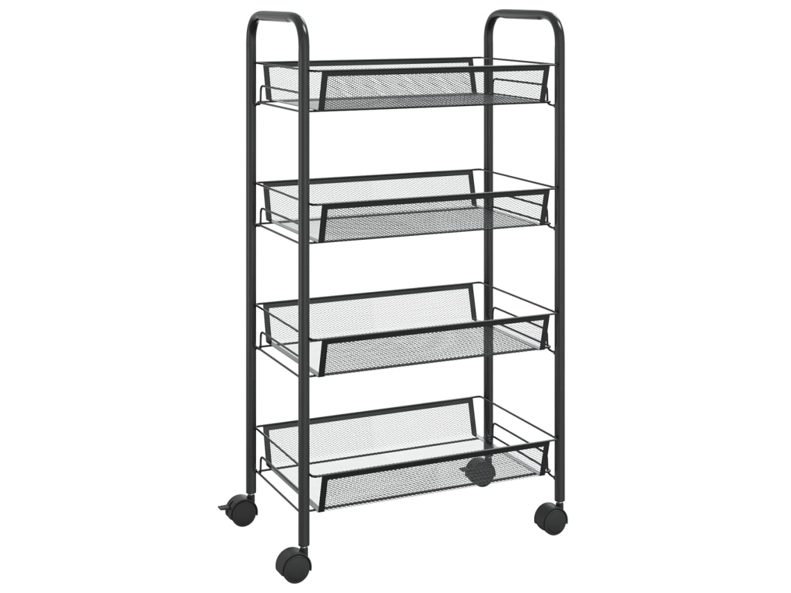 Kitchen Trolley, Kitchen Trolleys Vidaxl Preto Ferro (46 X 26 X 85 Cm)