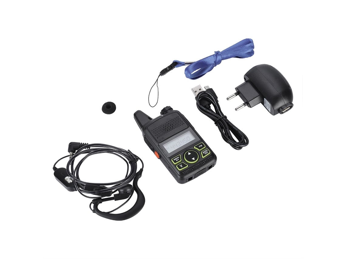 Mini Rádio Walkie Talkie Portátil, 20 Canais, 400-470MHz, BF T1 AQUAFORGE