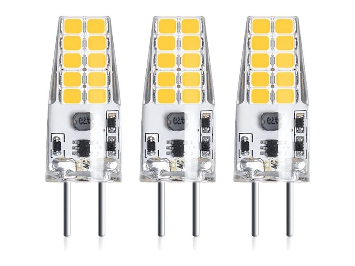 3pcs Lâmpada Led G6.35/gy6.35 3w 12v Branco Frio 6000k Substitui 30w Halógeno A++