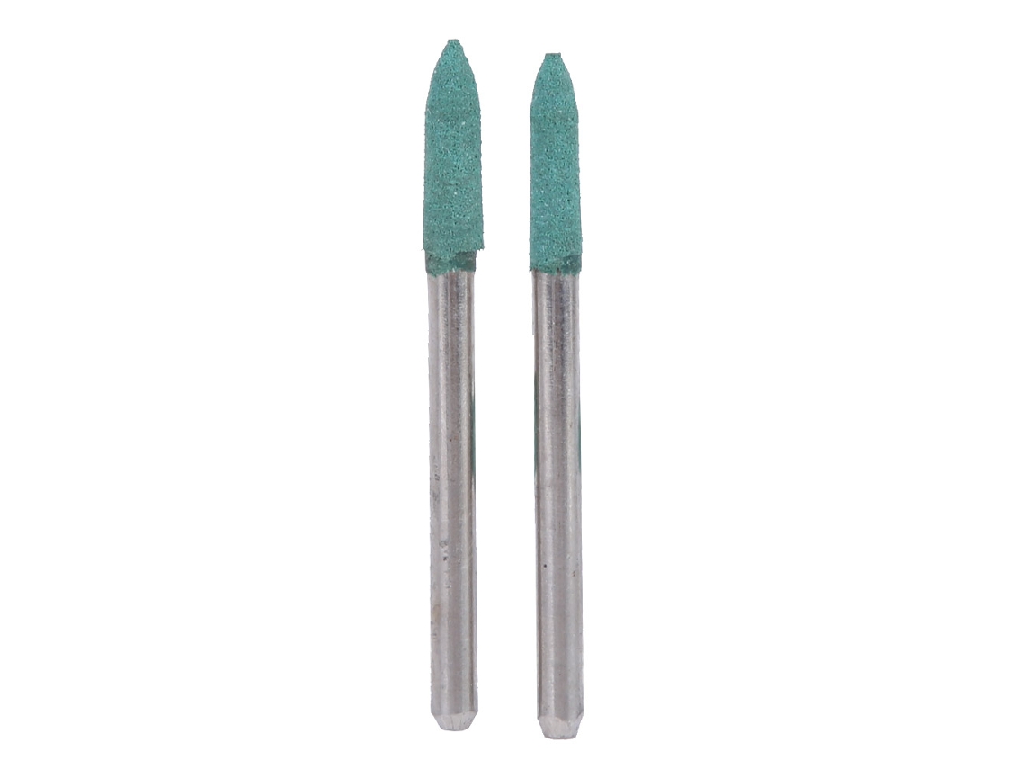 Kit De 100 Pçs Cabeça De Polimento Em Borracha Verde Com Cone 3mm Para Lixadeira