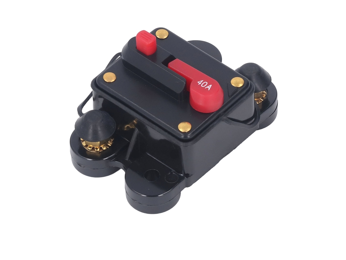 Disjuntor de Reinício Manual 1/4 Polegada Proteção Contra Sobrecarga CC 12‑48V Veículos Motorizados 40A S/MARCA