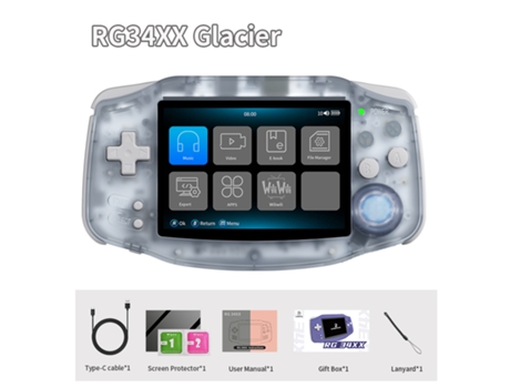 Console De Jogos Retrô Portátil Ips De 3,4, Tela 720×480, Linux De 64 Bits, Bluetooth, Bateria De 3500 Mah, 256 Gb, 11 Mil Jogos Viewleaf