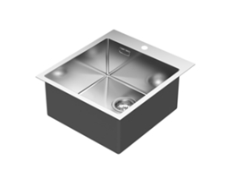 Pia Quadrada Sol 40x40 em Aço Inox KIBATH