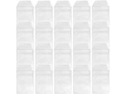 20 Caneta em Pvc, Transparente, para Escritório, Pacote com 20 Estojos Transparentes de Pvc para Canetas CHABERLU
