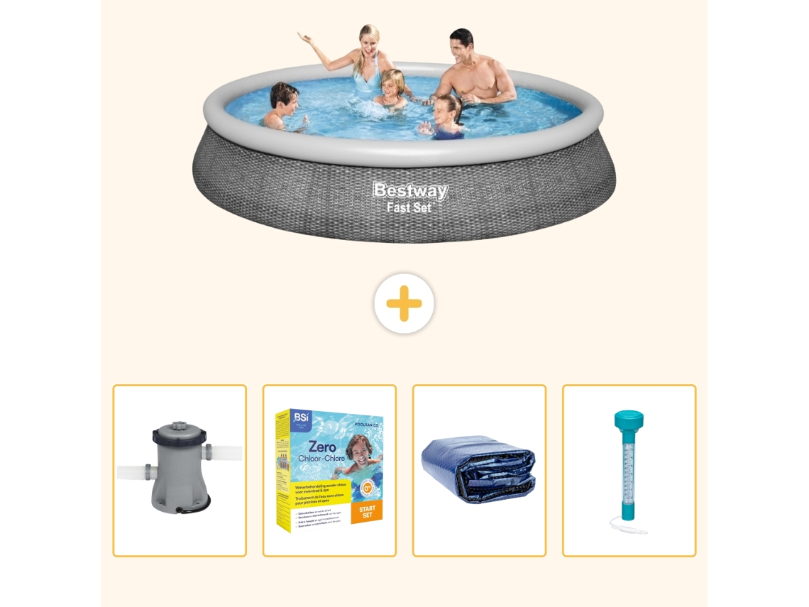 Bestway Piscina Bestway Fast Set Redonda - 396x84 Cm - 5-peças S184