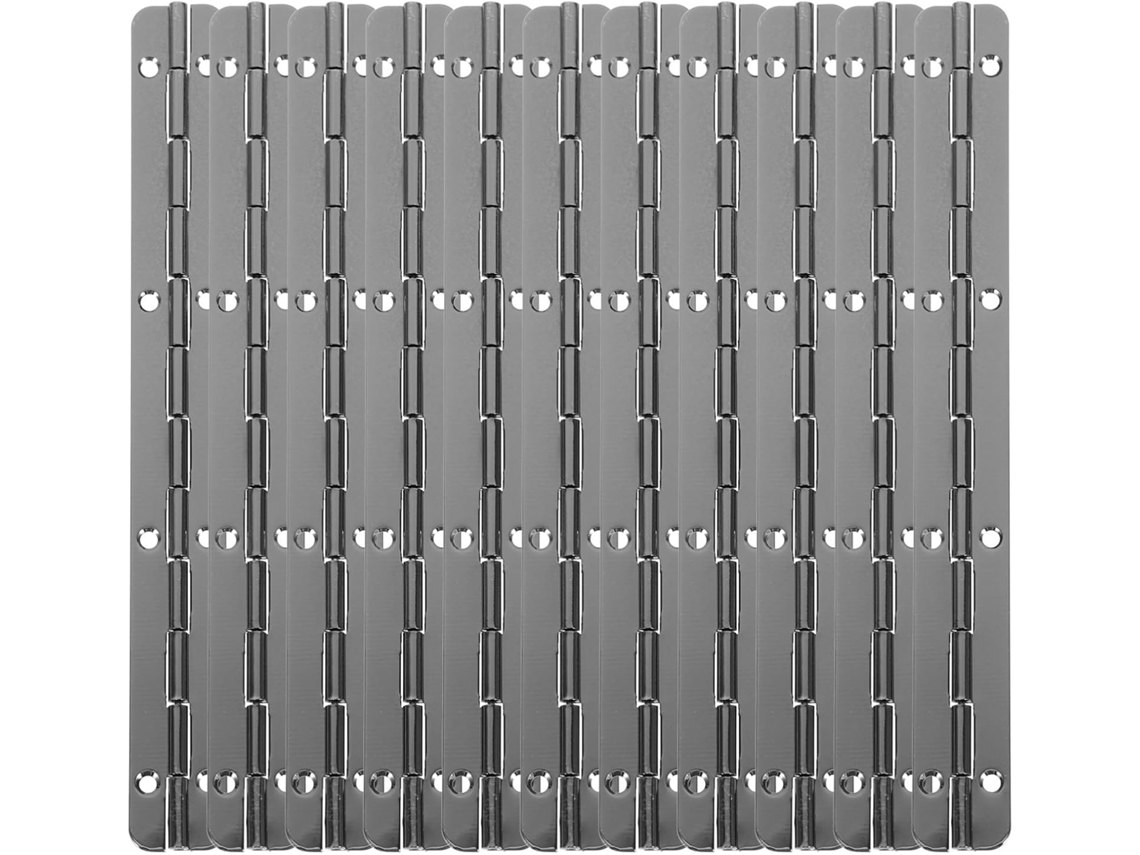 Bestonzon 10 Peças Dobradiças De Piano Pretas 15cm 6 Polegadas Com Ângulo 180-graus, Dobradiças Longas E Contínuas Para