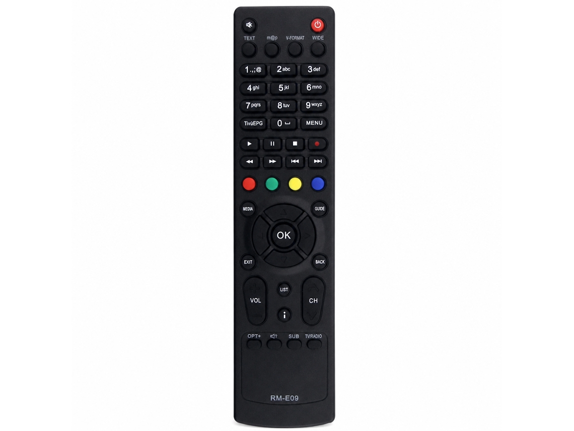 Comando À Distância Para Tv Compatível Com Humax Rm-e09 Vahd-3100s