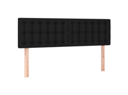 Cabeceira de Cama 2 Pcs Tecido 72x5x78/88 Cm Preto MAISON EXCLUSIVE