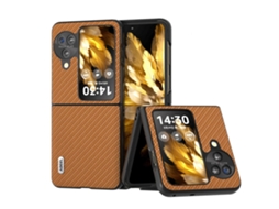 Capa Protetora Abeel Com Textura De Fibra De Carbono Para Oppo Find N3 / Oneplus Open