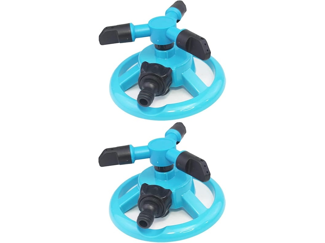 2 Pack Aspersores De Jardim 360 Rotativos Automáticos Bicos (azul)