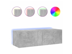 Tv Wall Cabinet, Tv Wall Cabinets Vidaxl Cinzeto Madeira Processada (100 X 35 X 31 Cm)