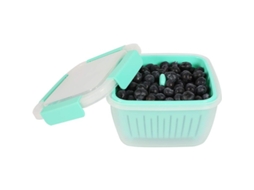 2026 envase de Almacenamiento de Alimentos Con Tapa Hermética Transparente 50 Oz Verde 2 Piezas