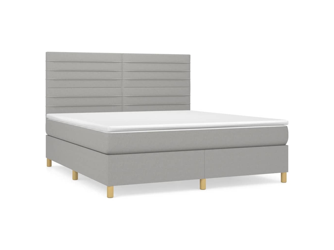 Box Spring Bed, Box Spring Beds Vidaxl Cinzeto Tecido (180 X 200 Cm)