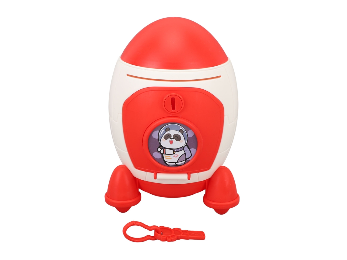 Caixa Dinheiro Espacial Cartoon Chave Vermelha Crianças