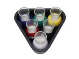 Primerox conjunto de 6 Copos de Tiro Bola de Bilhar Multicolor para Bares e Reuniões