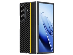 Capa Para Samsung Galaxy Z Fold8 Ultra, Capa Protetora Ultrafina Em Couro Pu Digitallab (preto Amarelo)