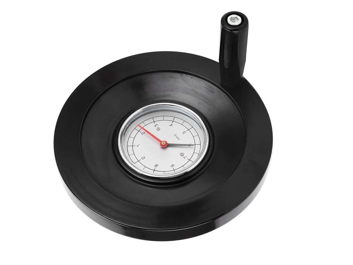 Rueda Manual Redonda 18x200mm Con Indicador 0-9 Para Ajuste Preciso De Maquinaria De Vidrio Y Alimentos