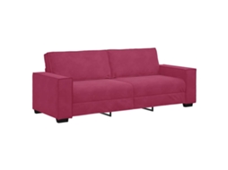 3-seater Sofa, 3-seater Sofas Vidaxl Vermelho Veludo (n/a)