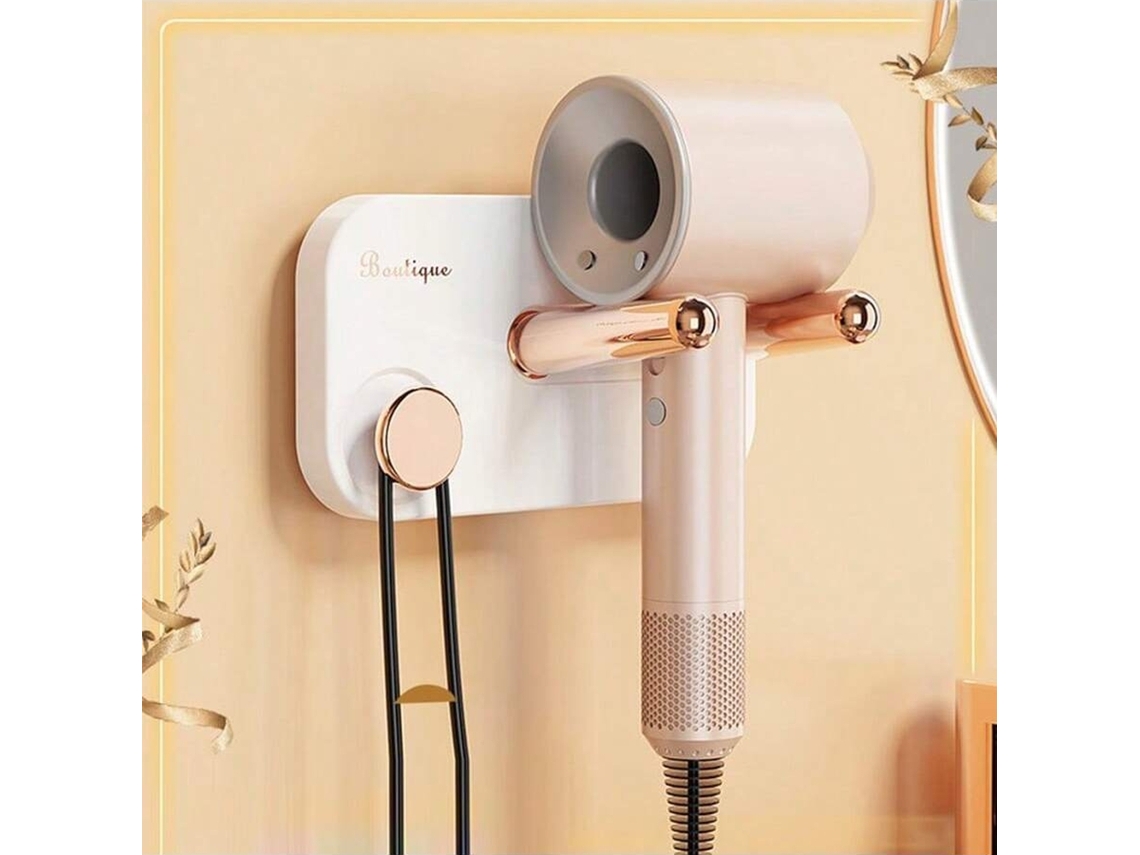 Suporte de Armazenamento para Secador de Cabelo AQUAFORGE com instalação sem pregos