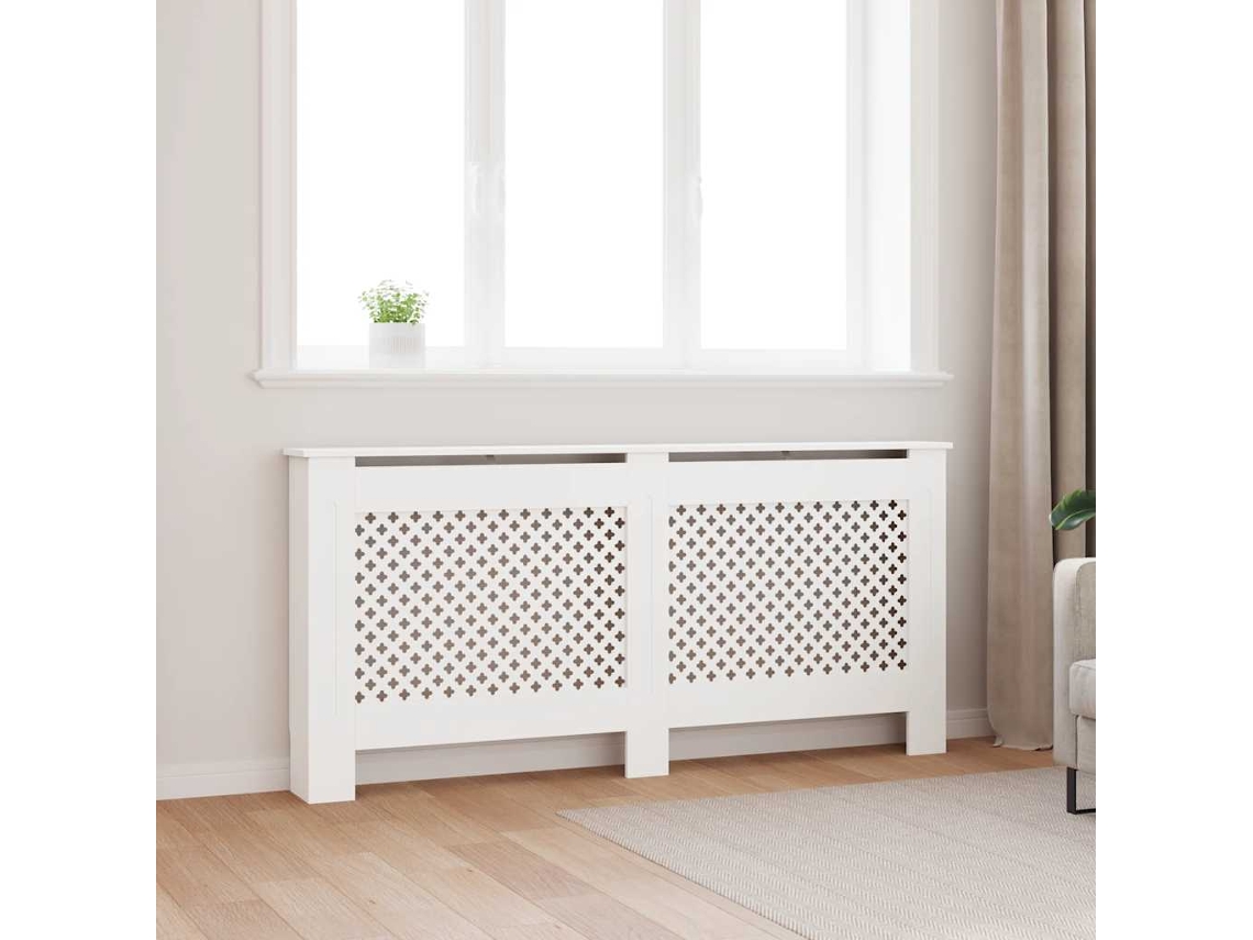 Vidaxl Cobertura De Radiador 172x19x81,5 Cm Mdf Branco