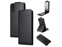 Capa De Couro Com Flip Vertical Magnético E Fivela Para Celular