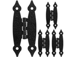 Conjunto De 4 Dobradiças Vintage Em Formato Borboleta Para Armário, 3, 5 Polegadas 6, 3cm Em Ferro Preto
