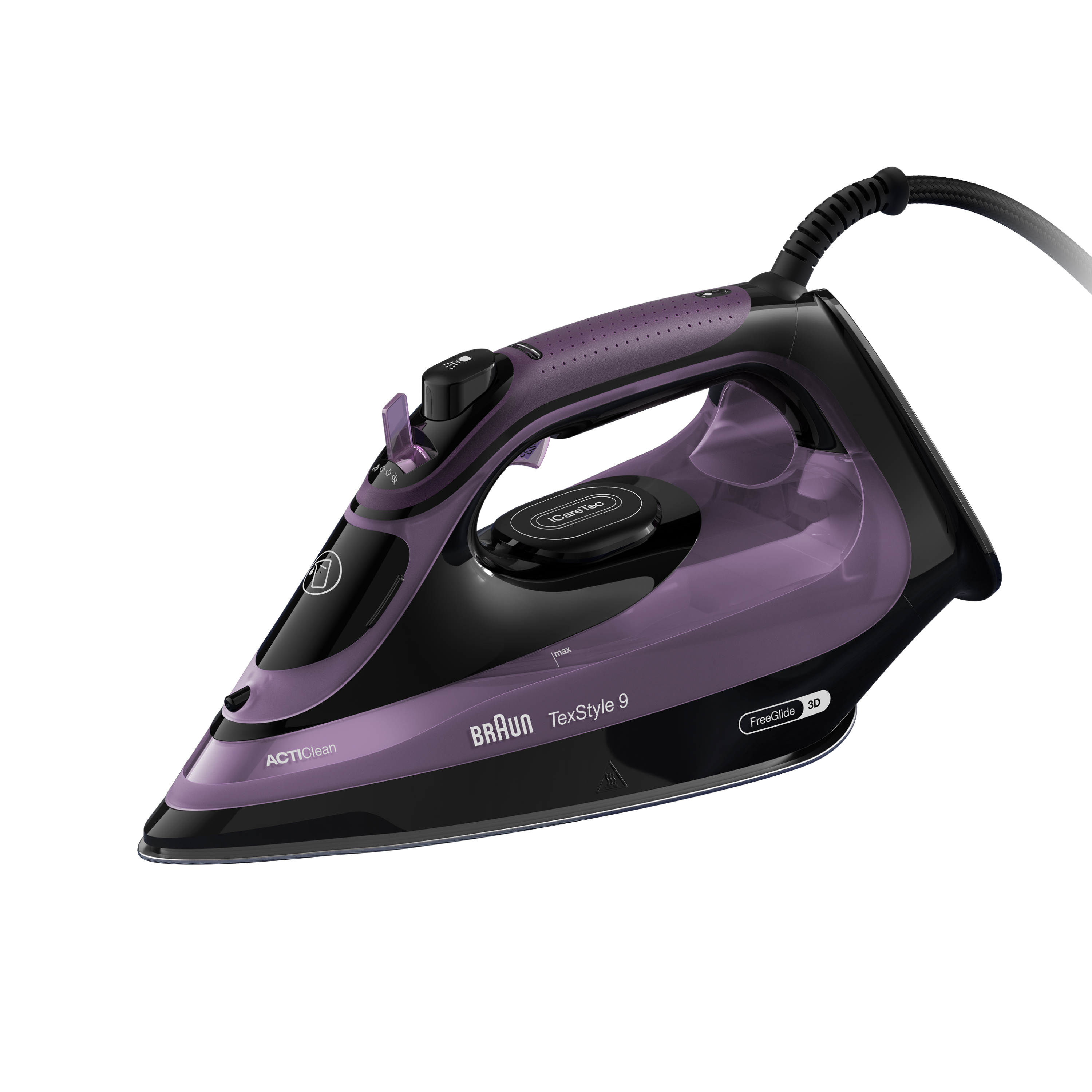 Ferro a vapor BRAUN TexStyle 9 SI9661VI (Jato a vapor 250g/min - Base EloxalPlus)