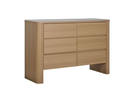 Cômoda moderna Home Esprit Natural Light Grey 120 x 40 x 80 cm